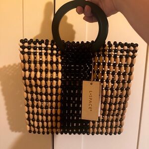 L*SPACE Beaded Beach Bag